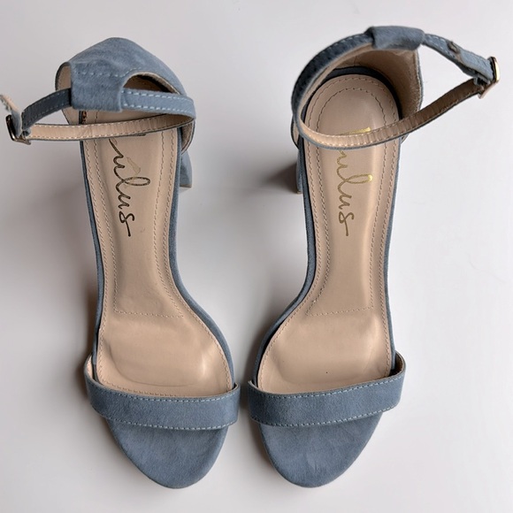 Lulus blue suede heel sandals - Picture 4 of 7